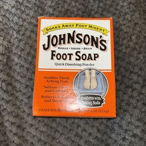 Johnson's Foot Soap Dissolving Powder 4‎ Pack - 1oz each Discontinued